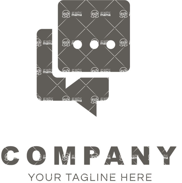 Business Logo Templates - vector graphics in a pack from GraphicMama - Communication Company Logo Design with Chat Bubbles